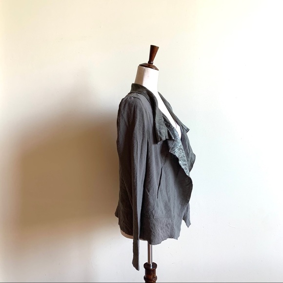 SIMPLY VERA VERA WANG Light sage green cardigan open jacket Shimmery Small - Picture 4 of 8